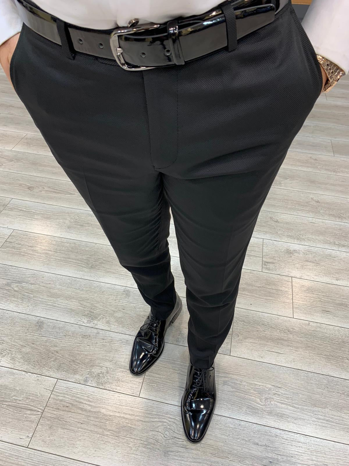 Keene Black Velvet Peak Lapel Tuxedo - The Pinnacle of Formal Elegance