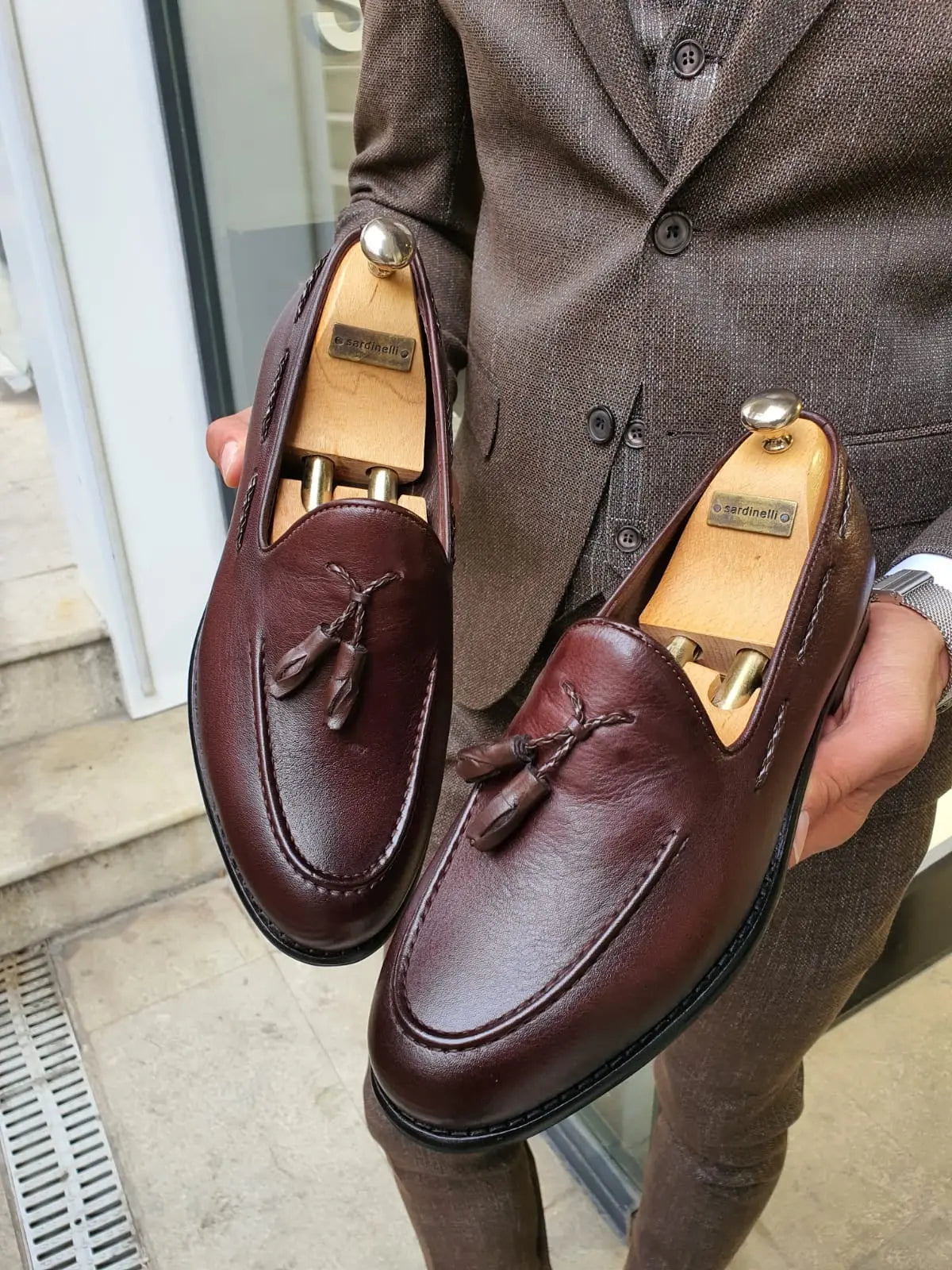 Fort Worth Brown Tassel Loafer | Premium Leather Men's Shoes BRABION Fort Worth Brown Tassel Loafer | Premium Leather Men's Shoes BRABION