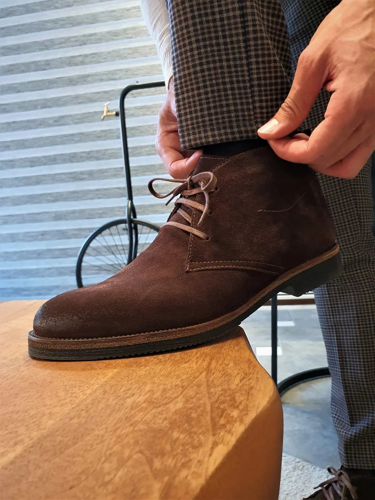 Torino Brown Suede Chukka Boots - BRABION
