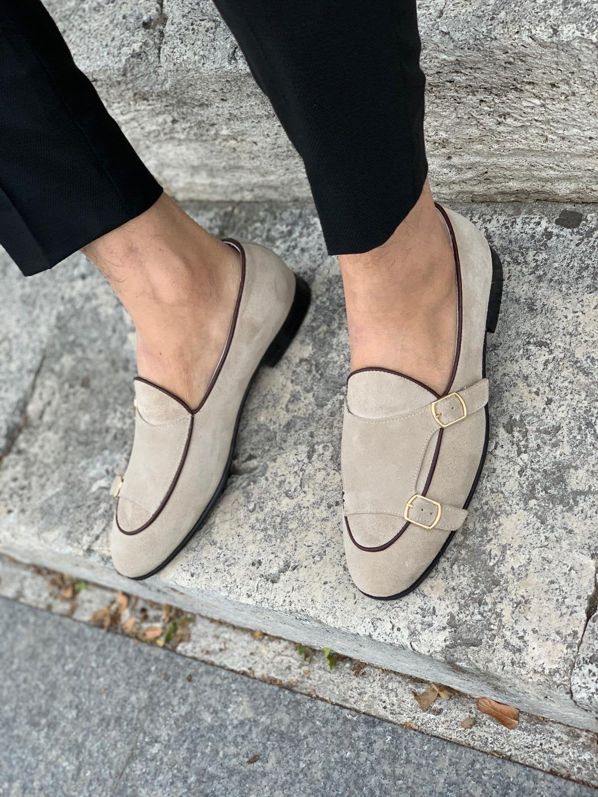 Stanoss Cream Buckle Shoes