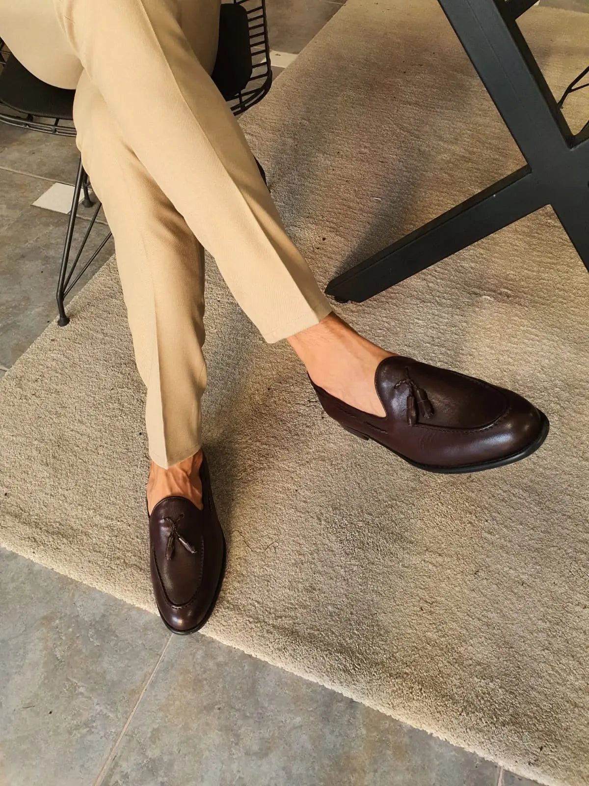 Torino Tassel Brown Loafers – Timeless Elegance in Leather - BRABION