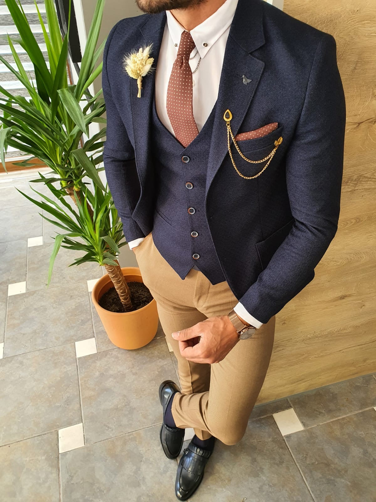 Torino Navy Blue Slim Fit Suit - Elegance Redefined