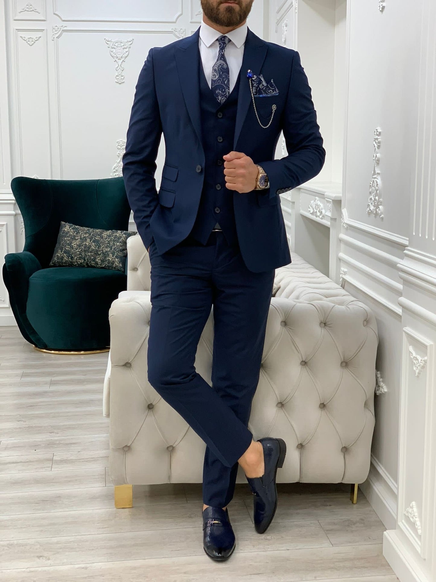 Lance Blue Slim Fit Suit - Elevate Your Wardrobe