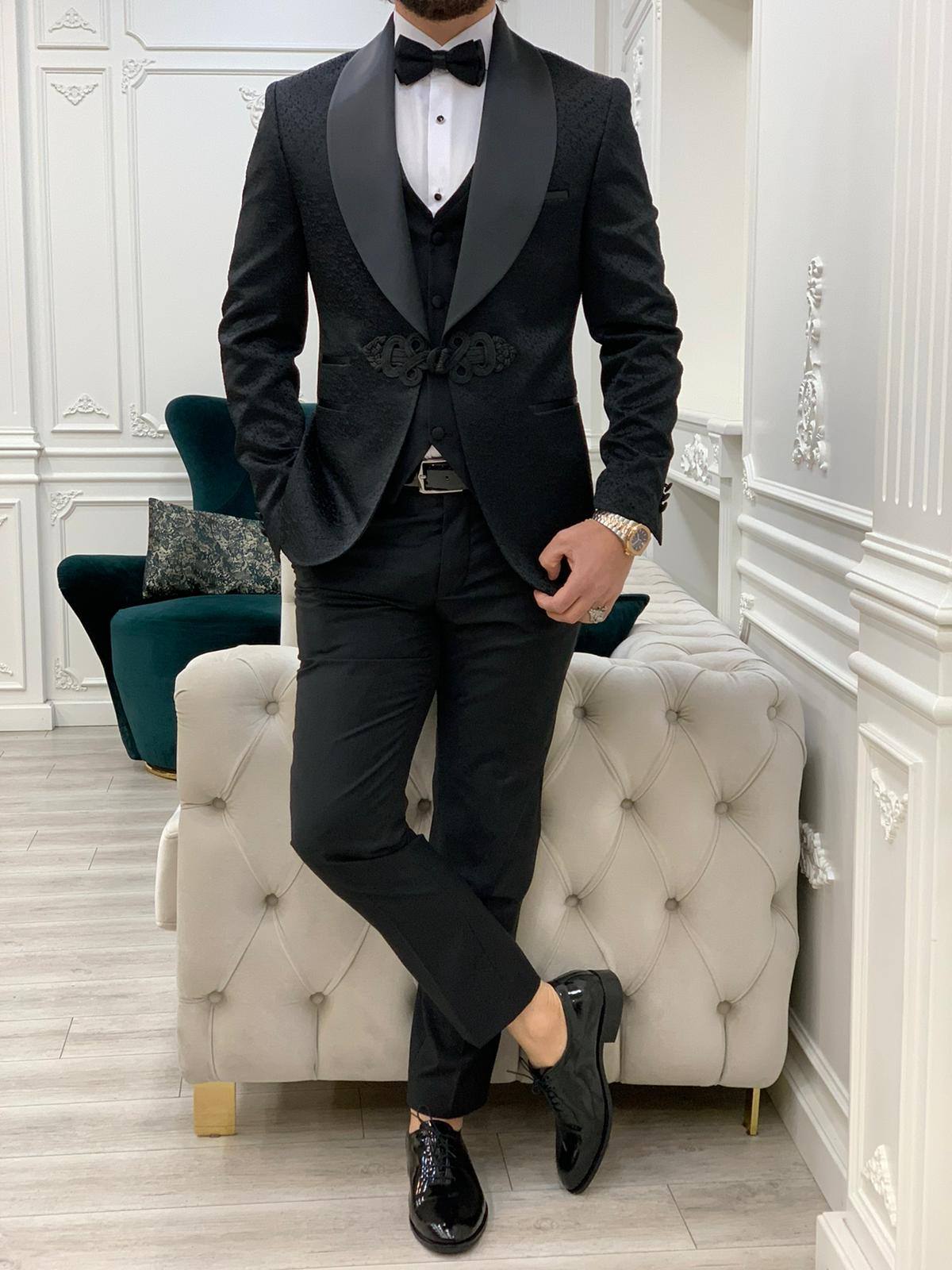 Lopez Black Slim Fit Tuxedo