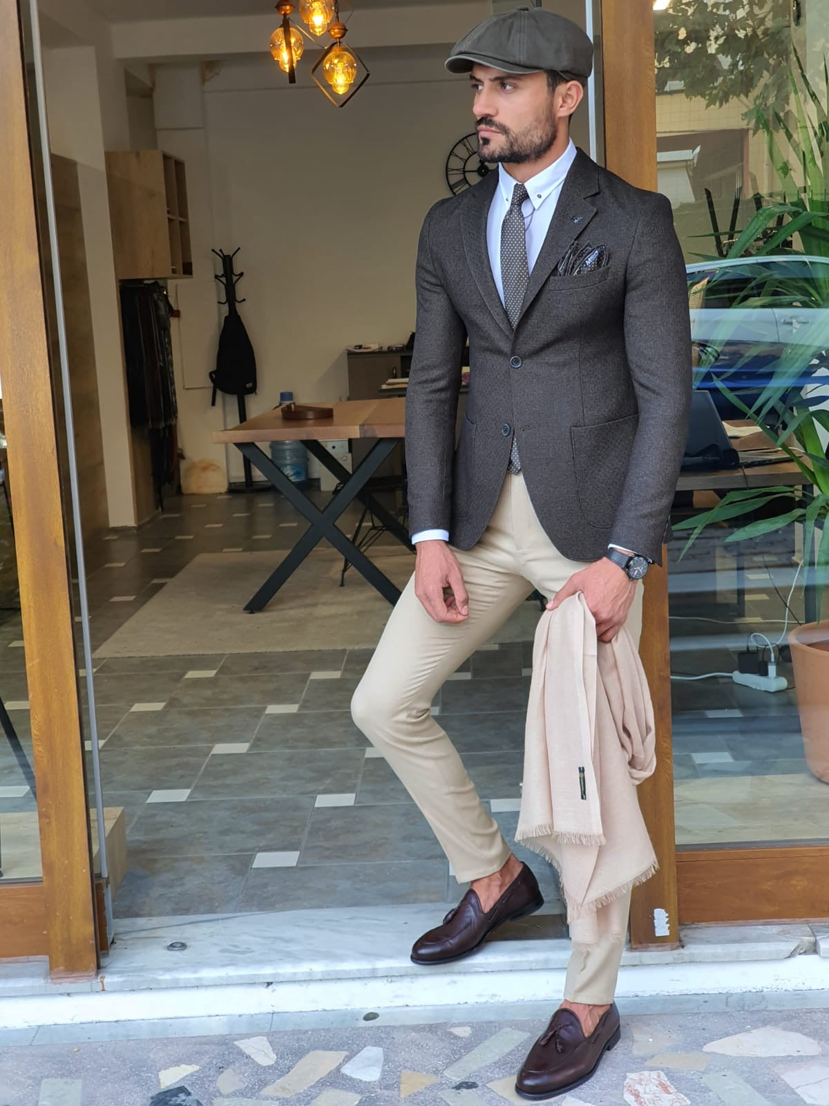 Henderson Khaki Slim Fit Blazer