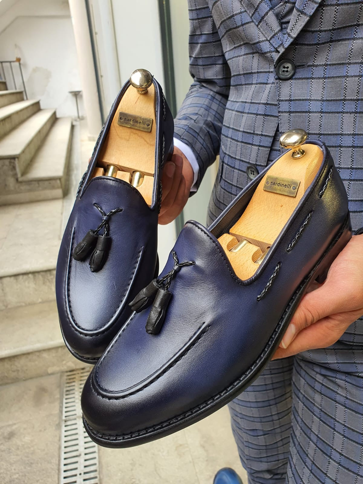 Fort Worth Navy Blue Tassel Loafer