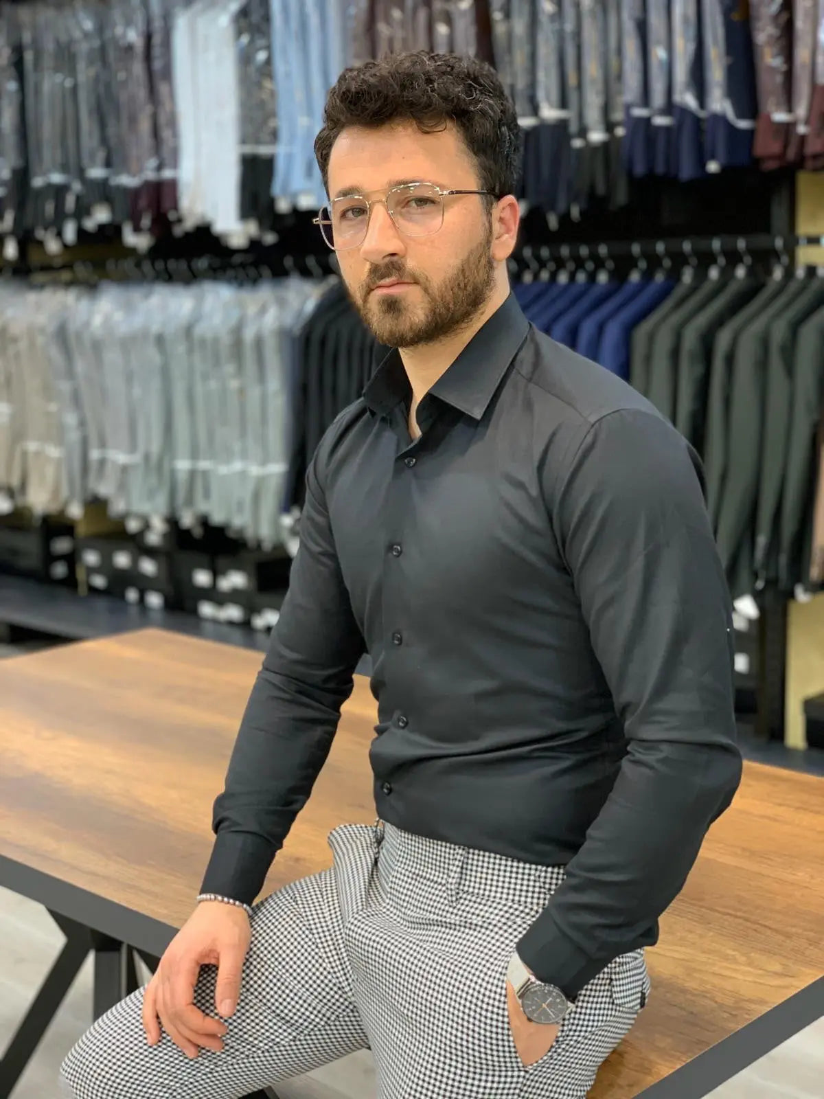 Jake Black Slim Fit Shirt - Versatile Elegance for Every Occasion - BRABION