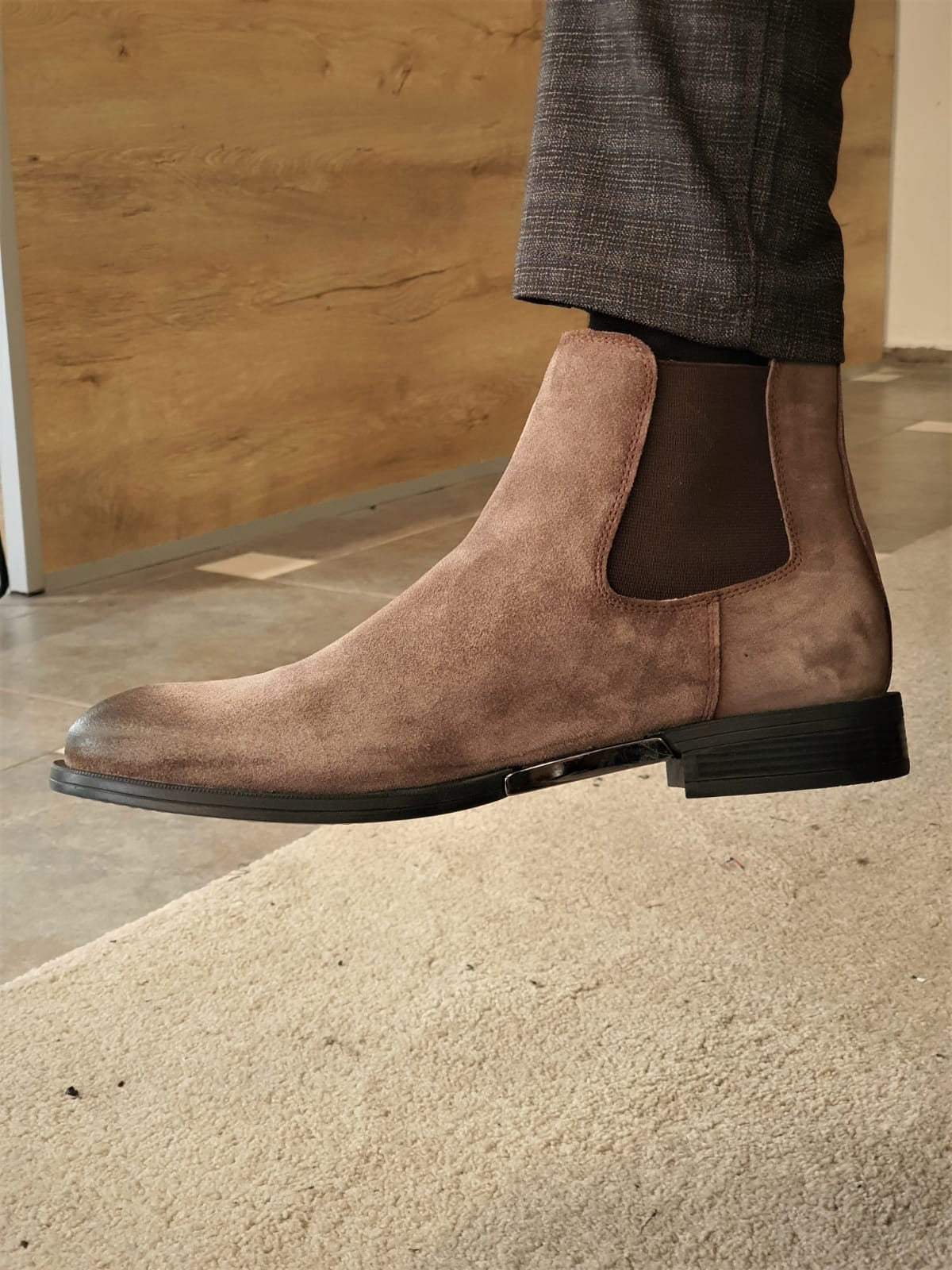 Torino Mink Suede Chelsea Boots
