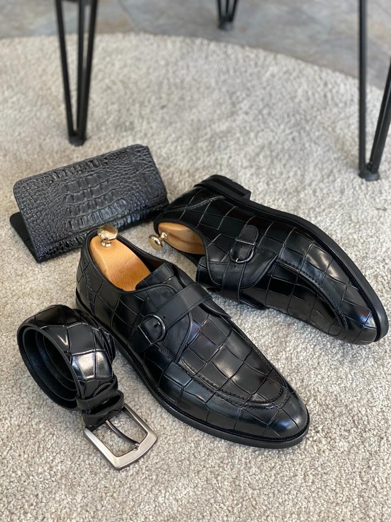Louise Black Buckle Loafers - Elegant Leather Shoes for Every Occasion