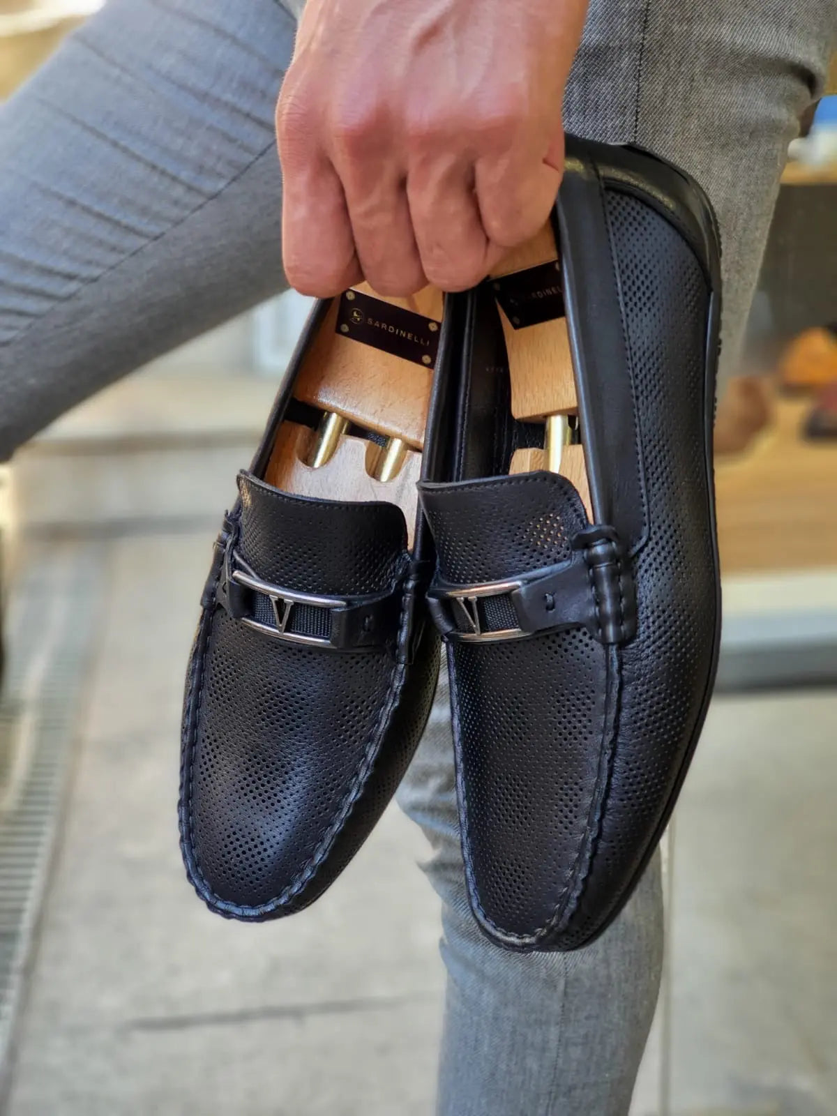 Custer Black Bit Loafers - BRABION