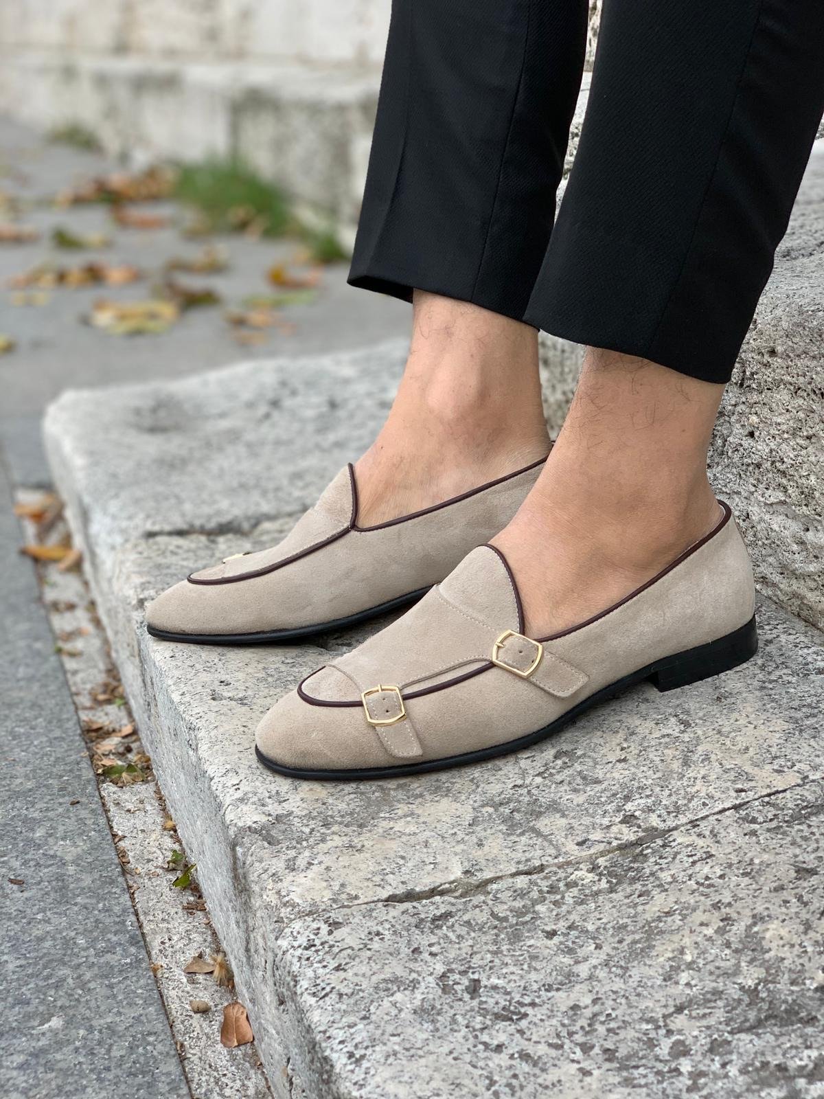 Stanoss Cream Buckle Shoes