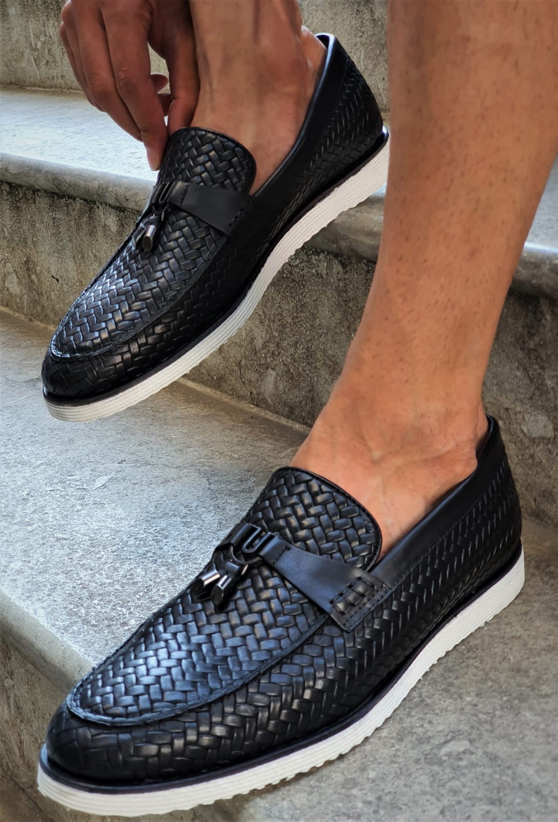 Stefano Black Leather Shoes Premium Comfort Style for Men