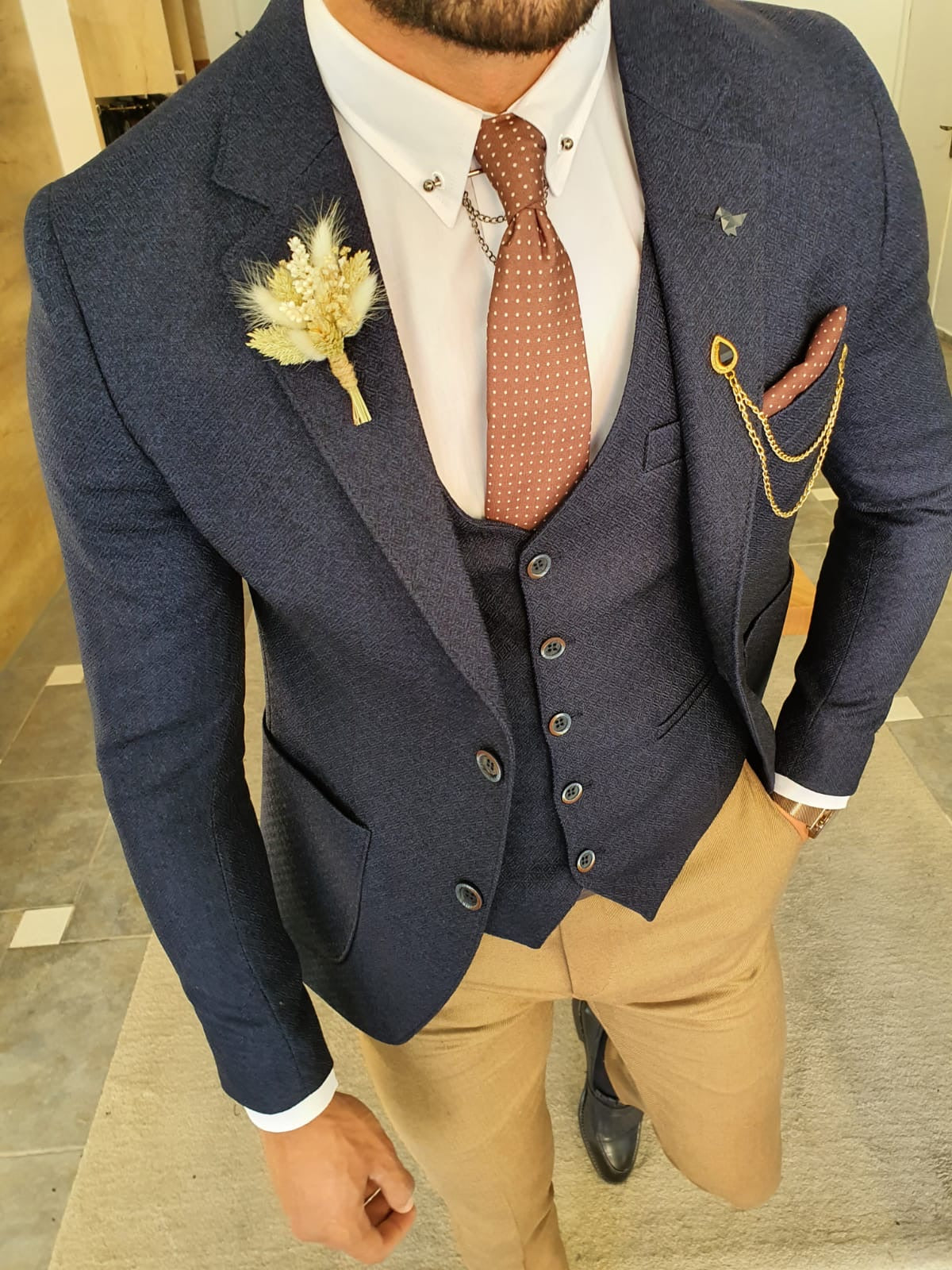 Torino Navy Blue Slim Fit Suit - Elegance Redefined