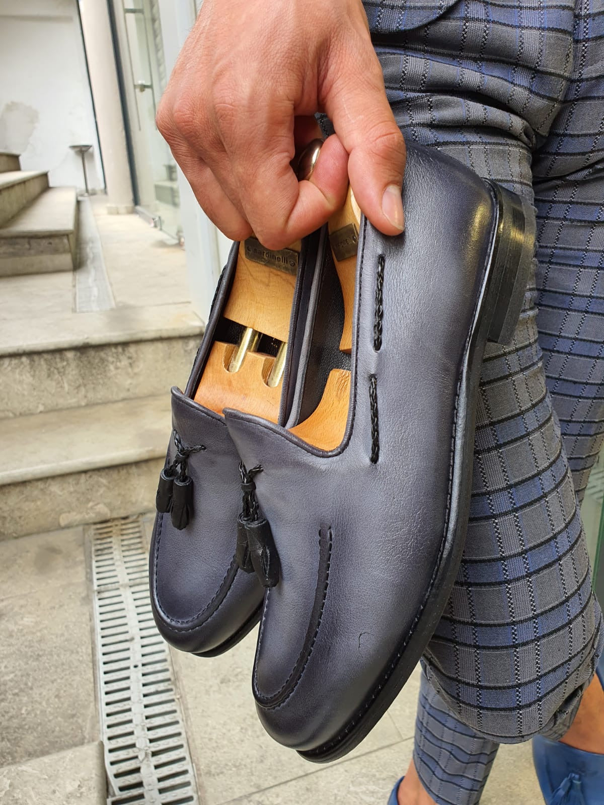 Fort Worth Gray Tassel Loafer