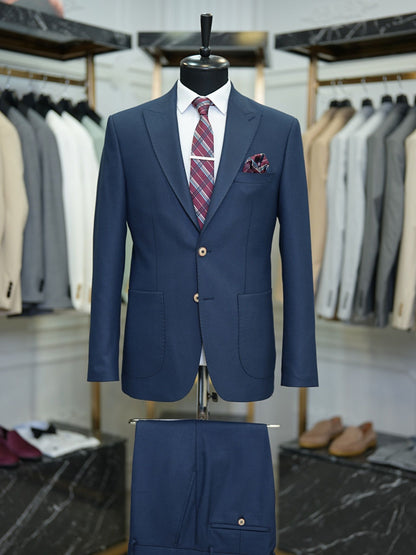 Brabion Vicenza Navy Blue Slim Fit 2 Piece Suit