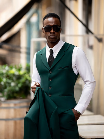 Green Slim-Fit Suit 3-Piece VIOSSI