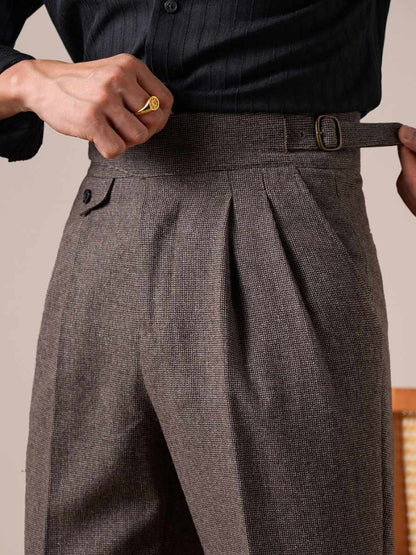 Bergamo High Waisted Wool Grukha Pants