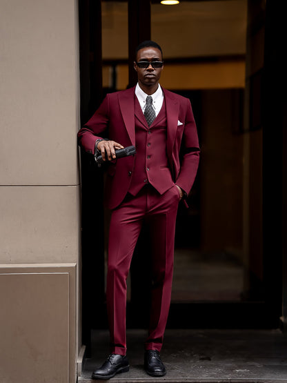 Bordeaux Slim-Fit Suit 3-Piece VIOSSI