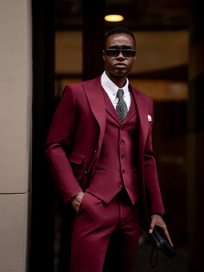 Bordeaux Slim-Fit Suit 3-Piece VIOSSI
