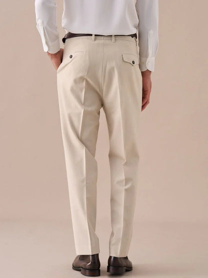 Livorno Double Pleated Belt Loop Pants - BRABION