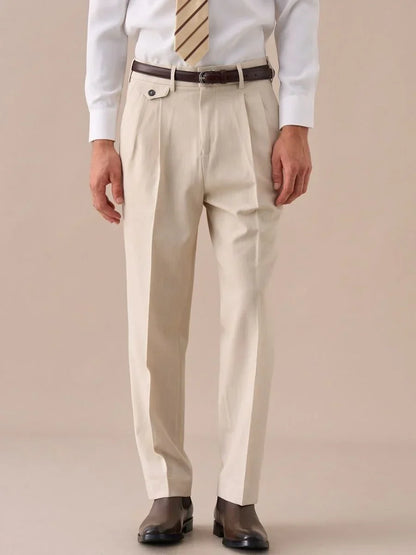 Livorno Double Pleated Belt Loop Pants - BRABION
