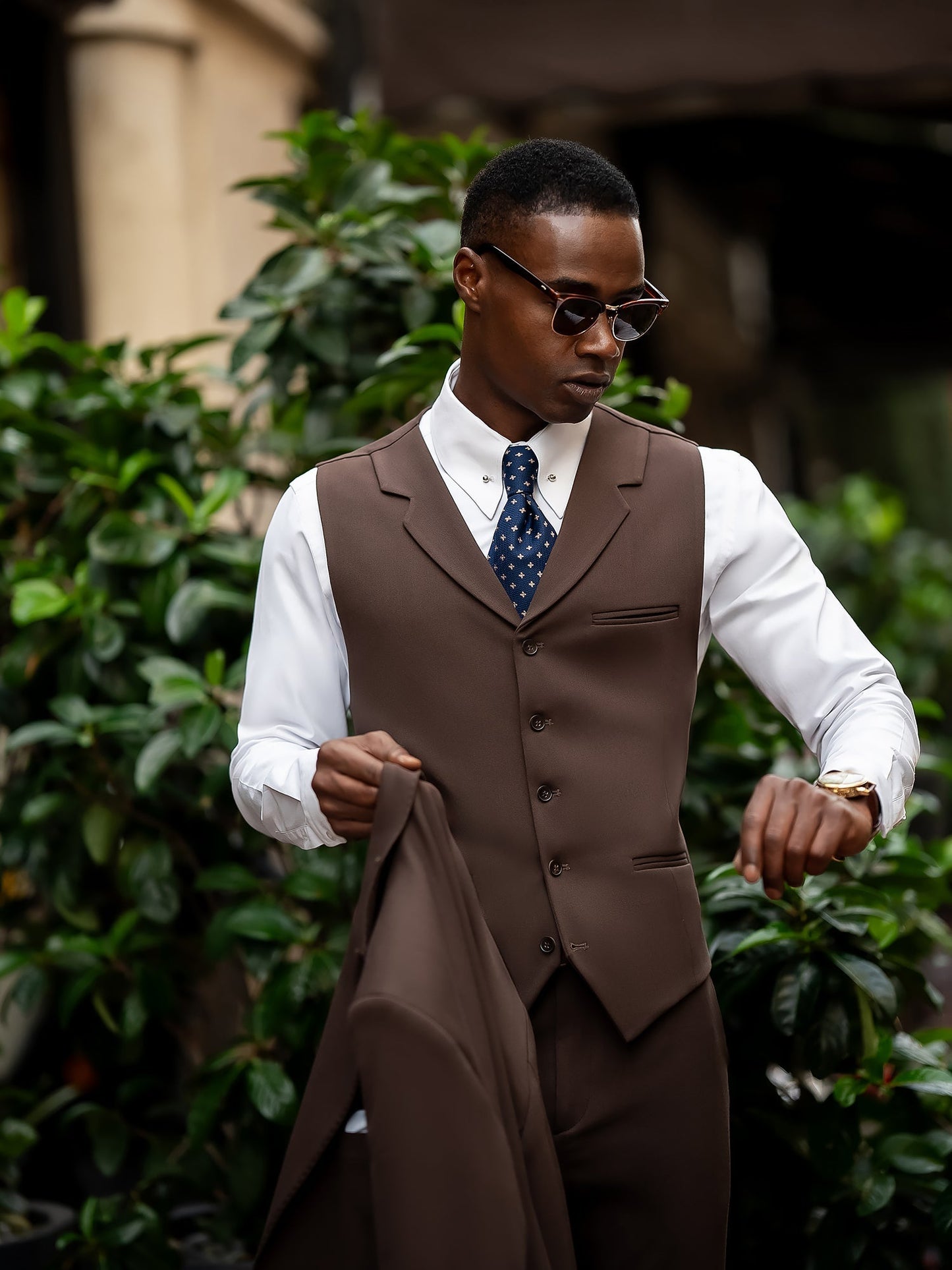 Brown Slim-Fit Suit 3-Piece VIOSSI