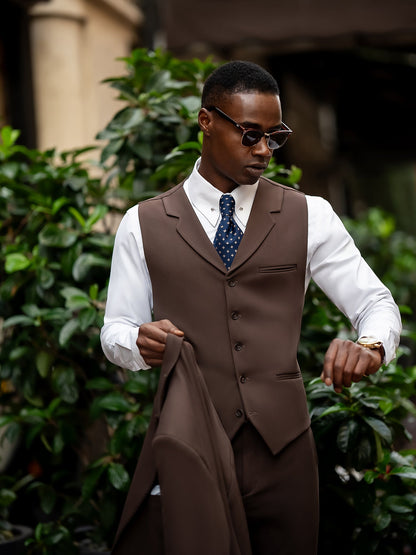 Brown Slim-Fit Suit 3-Piece VIOSSI