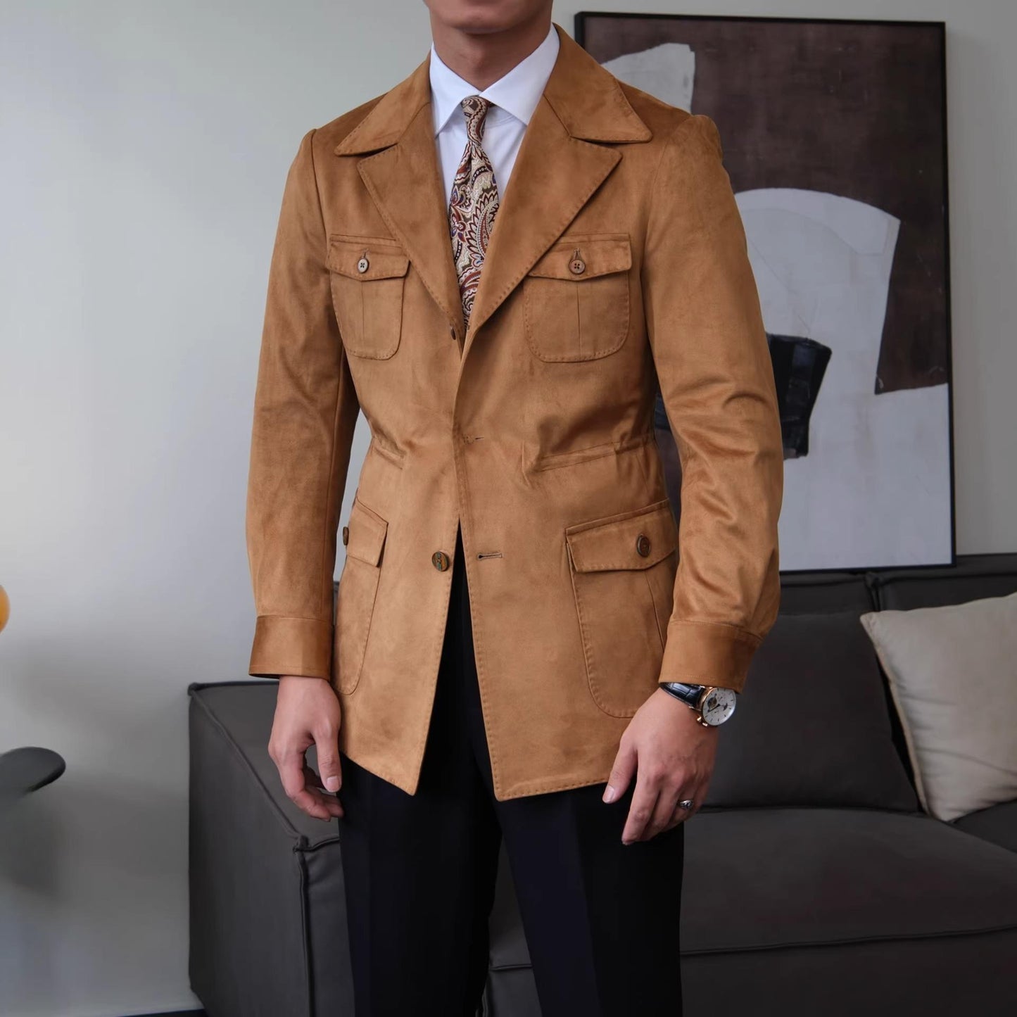Men’s Suede Safari Jacket