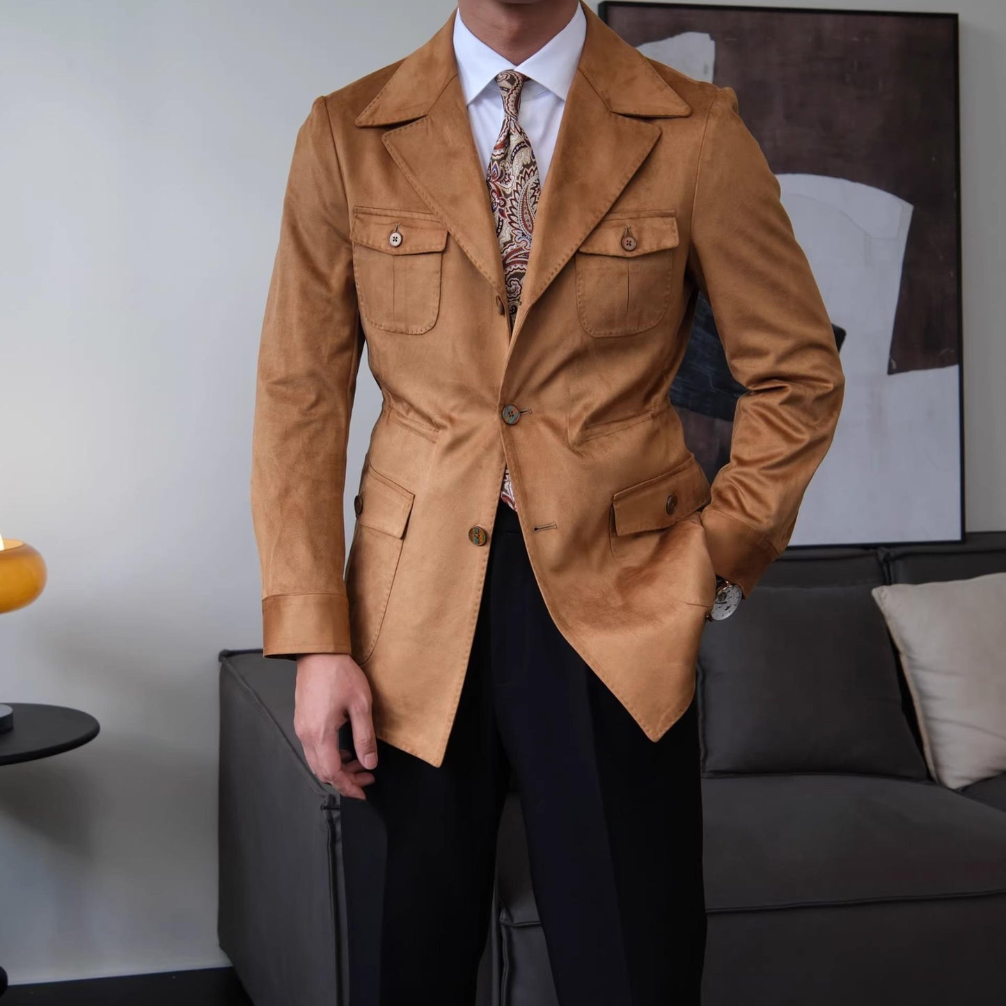 Men’s Suede Safari Jacket