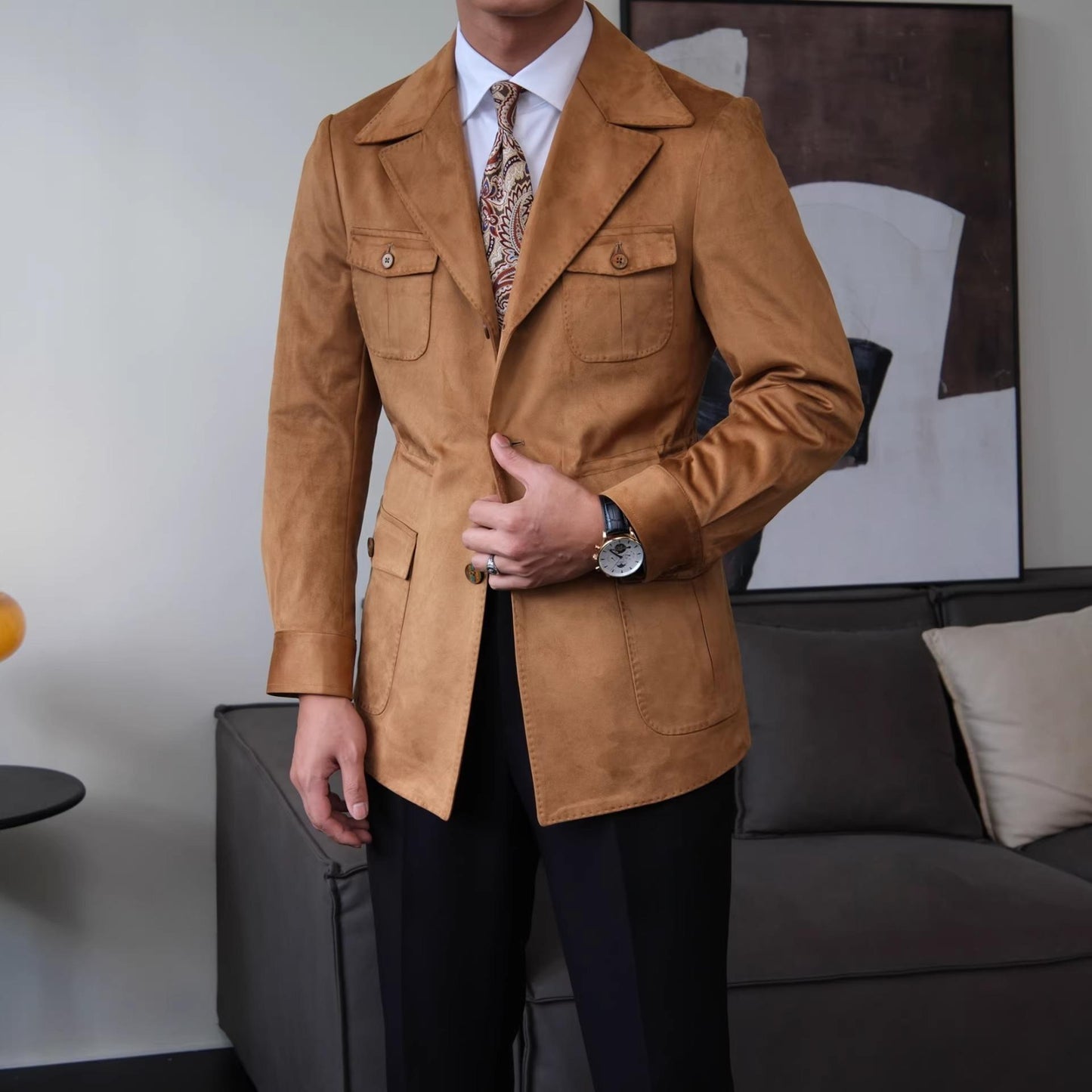 Men’s Suede Safari Jacket