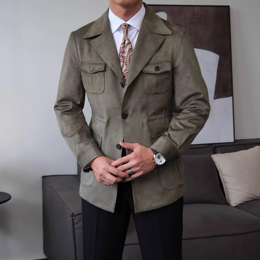 Men’s Suede Safari Jacket