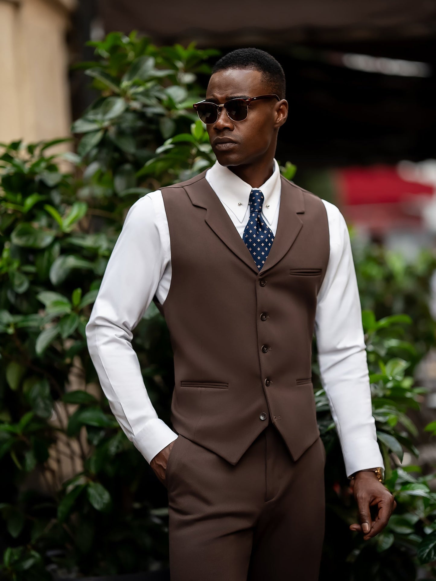 Brown Slim-Fit Suit 3-Piece VIOSSI