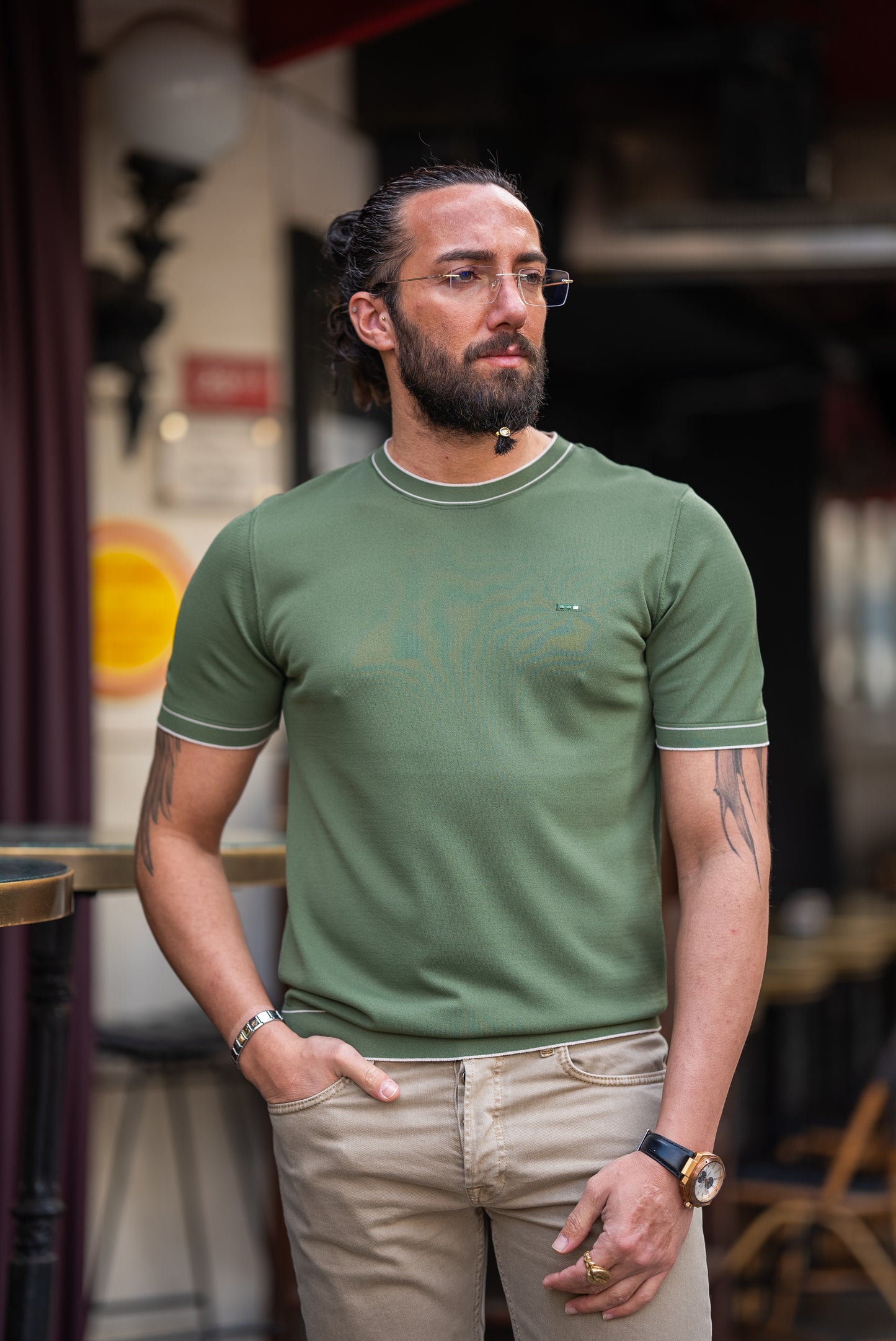 Brabion Crete Green Slim Fit T-Shirt