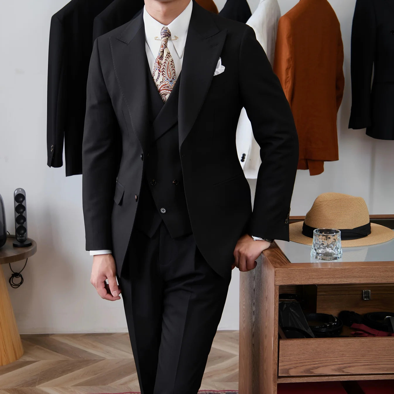 Men’s Black Milano Suit