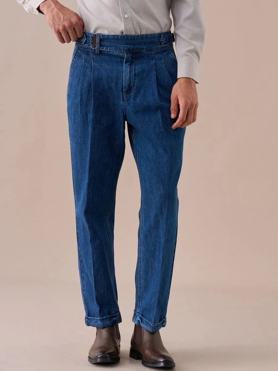 Isernia High Waisted Denim Pants - BRABION
