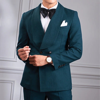Men's Green Dinner Suit Jacket – Shawl Lapel