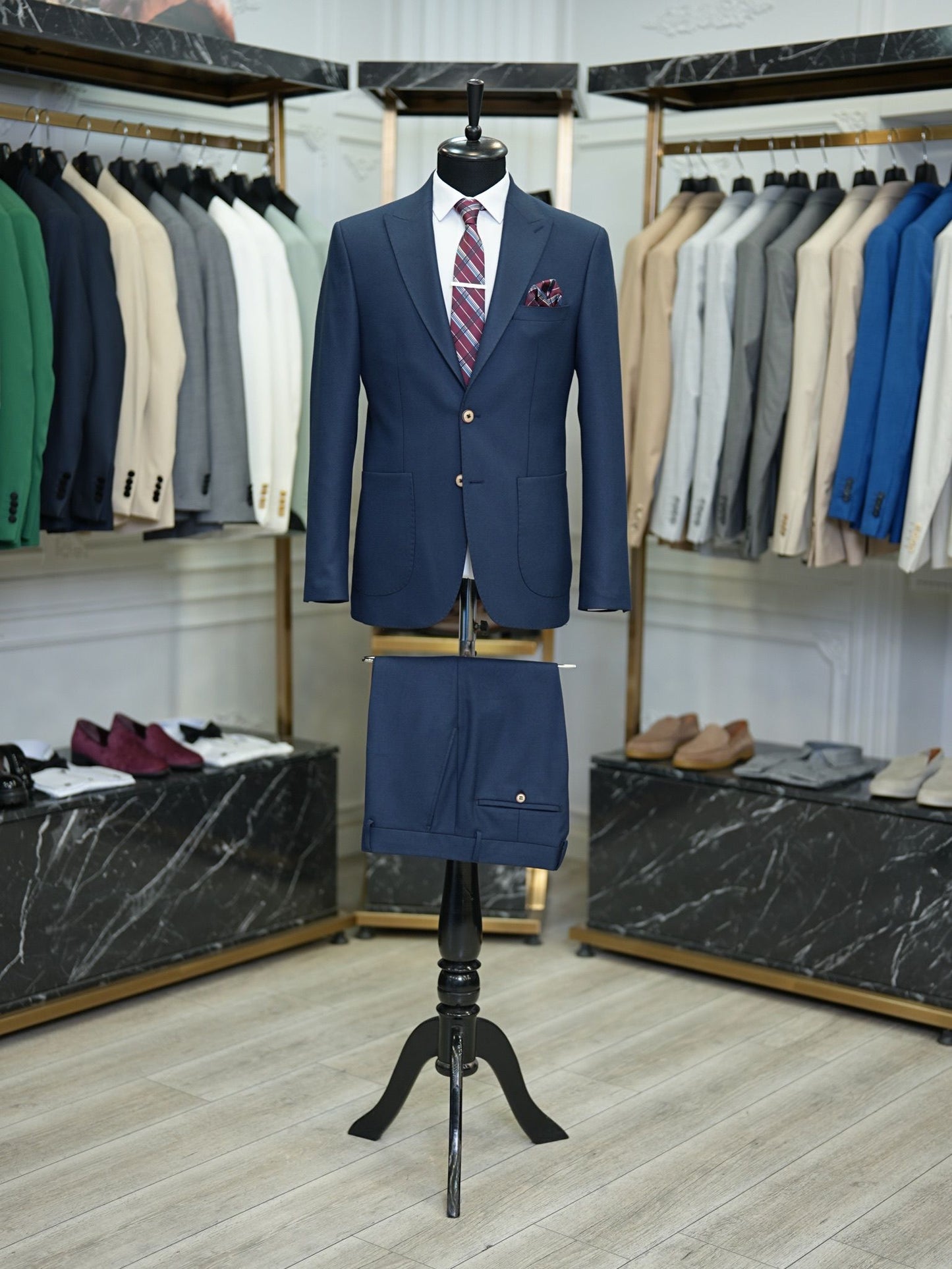 Brabion Vicenza Navy Blue Slim Fit 2 Piece Suit