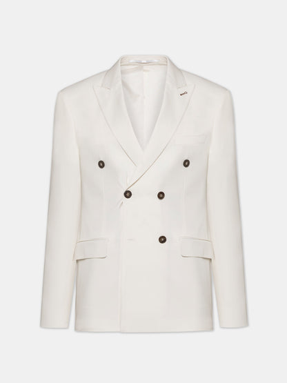 White Double Breasted Suit 2-Piece