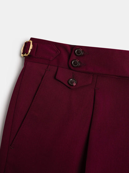 London Bordeaux High Waist Slim-Fit Pants VIOSSI
