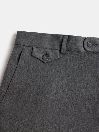 Donazi Grey High Waist Slim-Fit Pants VIOSSI