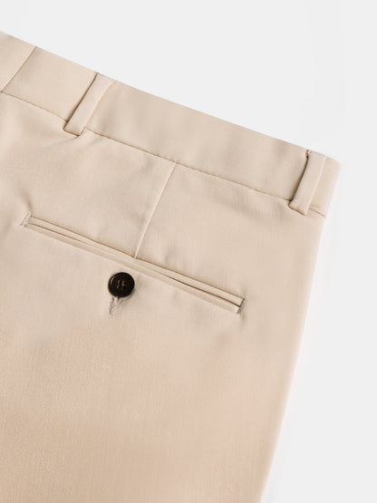 Donazi Beige High Waist Slim-Fit Pants VIOSSI