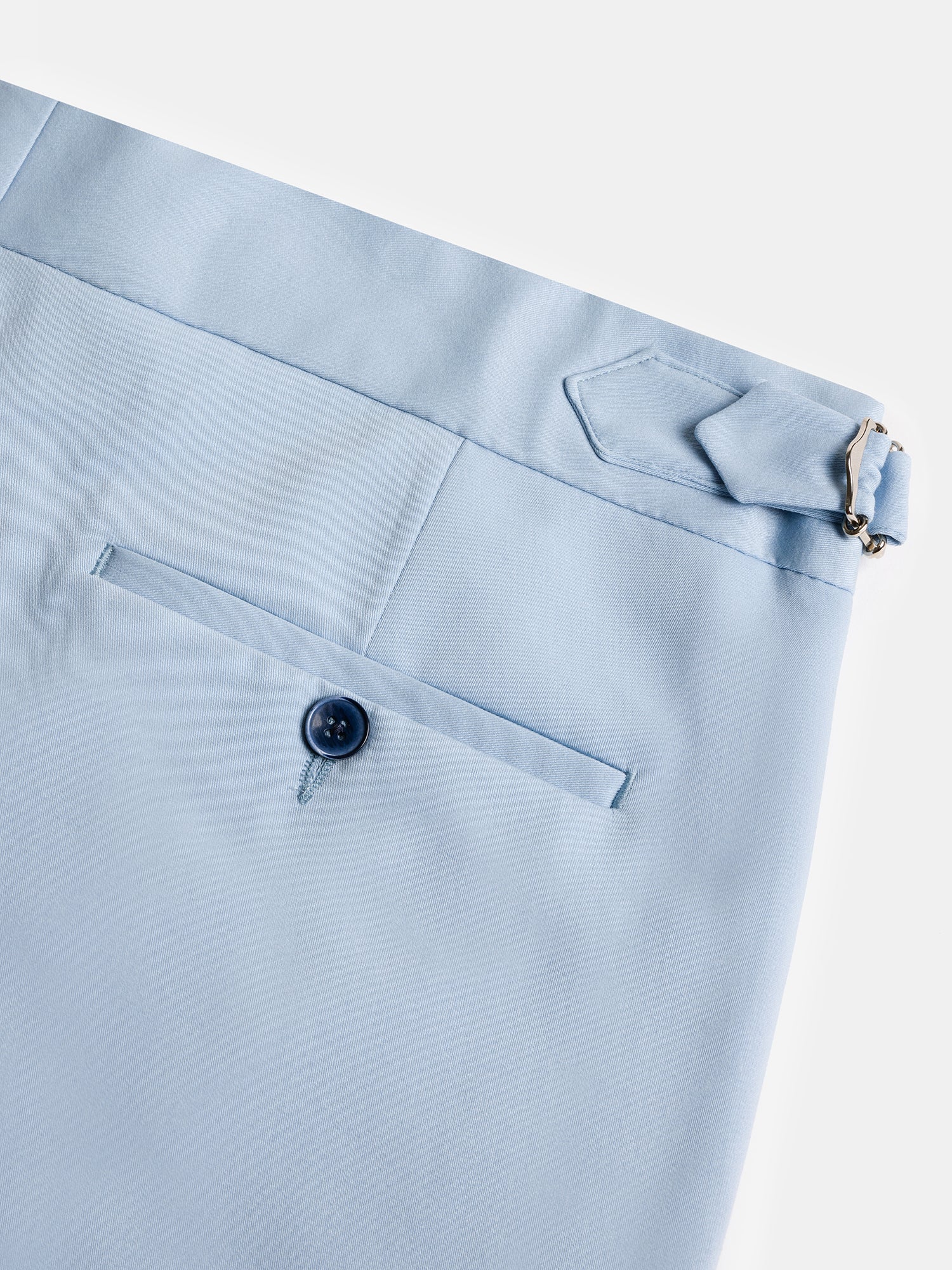 London Sky-Blue High Waist Slim-Fit Pants VIOSSI