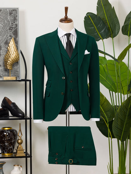 Green Slim-Fit Suit 3-Piece VIOSSI