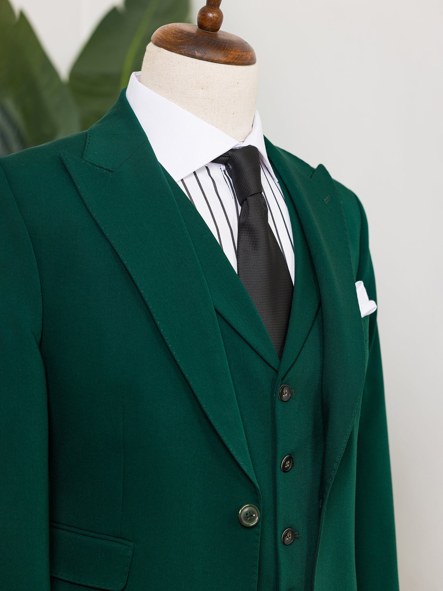 Green Slim-Fit Suit 3-Piece VIOSSI