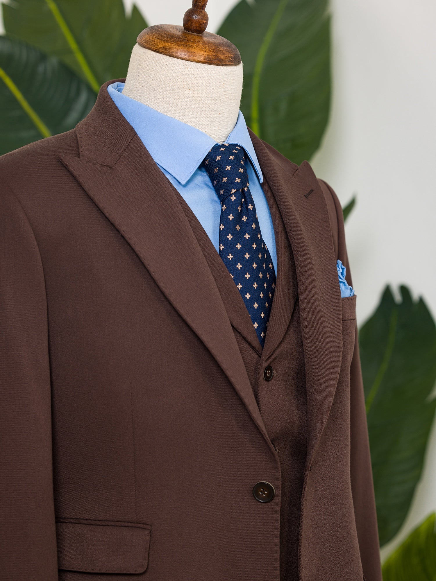 Brown Slim-Fit Suit 3-Piece VIOSSI