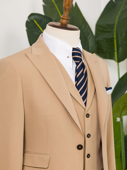 Camel Slim-Fit Suit 3-Piece VIOSSI