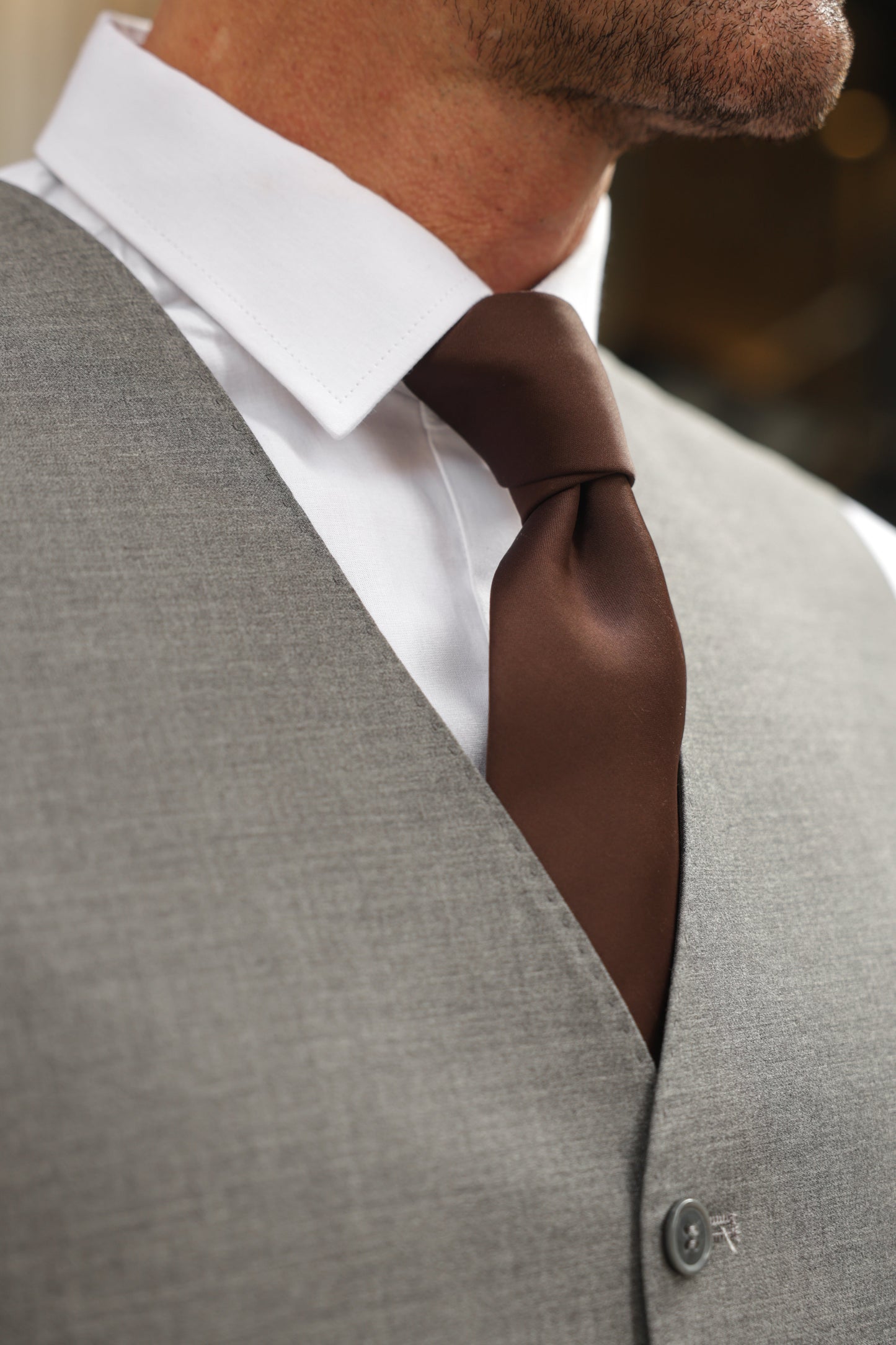 Grey Slim-Fit Suit 3-Piece VIOSSI - CB