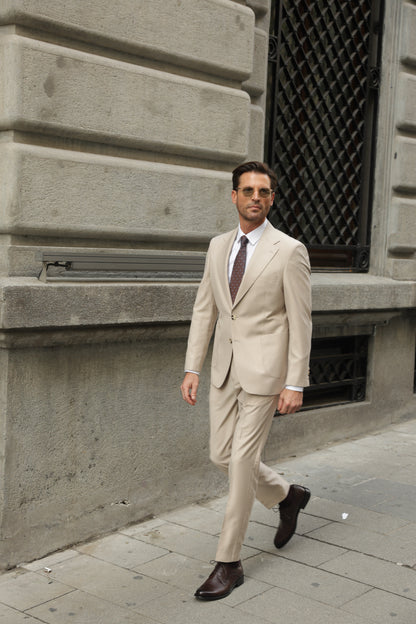 Beige Slim-Fit Suit 2-Piece VIOSSI - CB