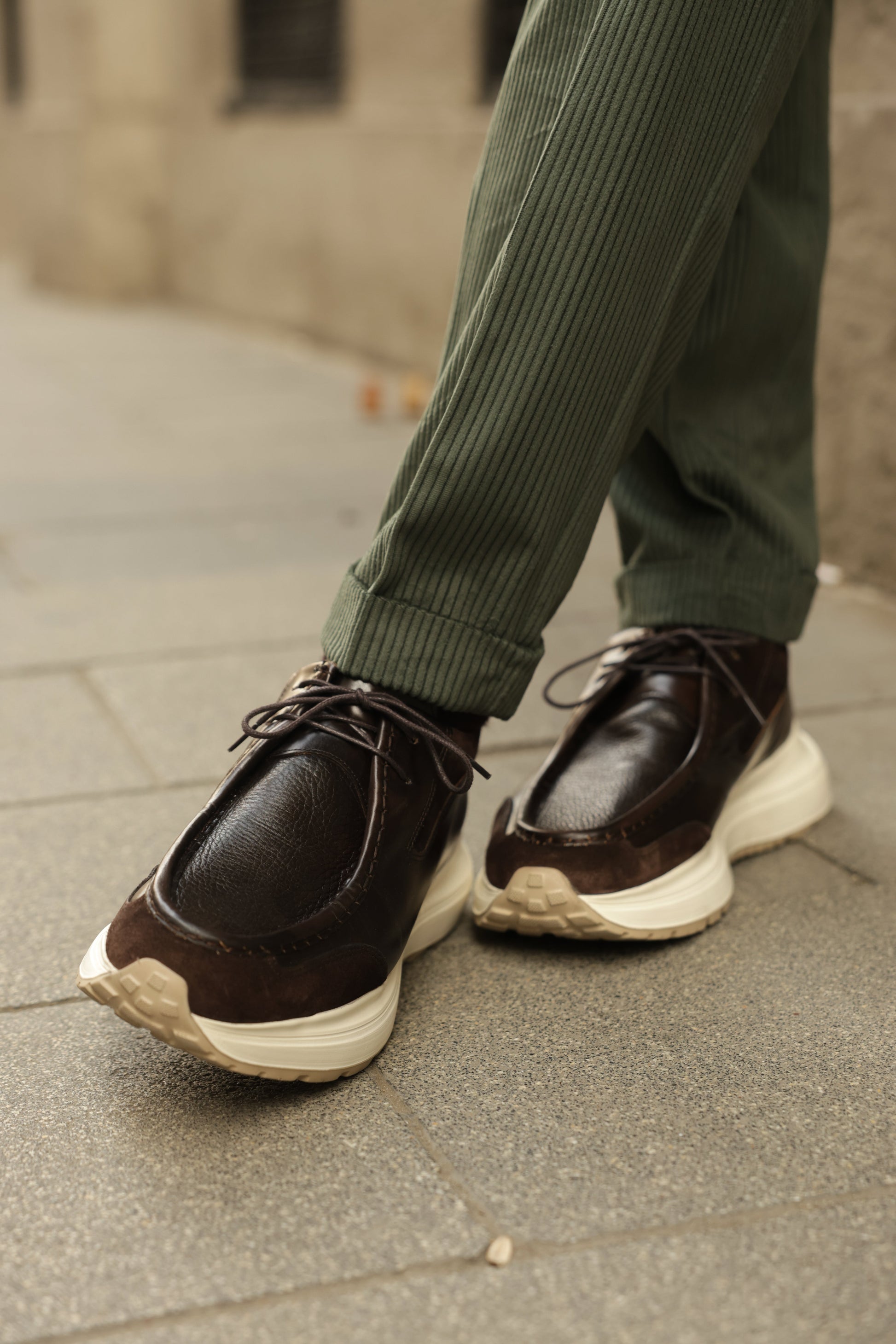 Khaki Velvet Double Breasted Suit 2-Piece VIOSSI - CB