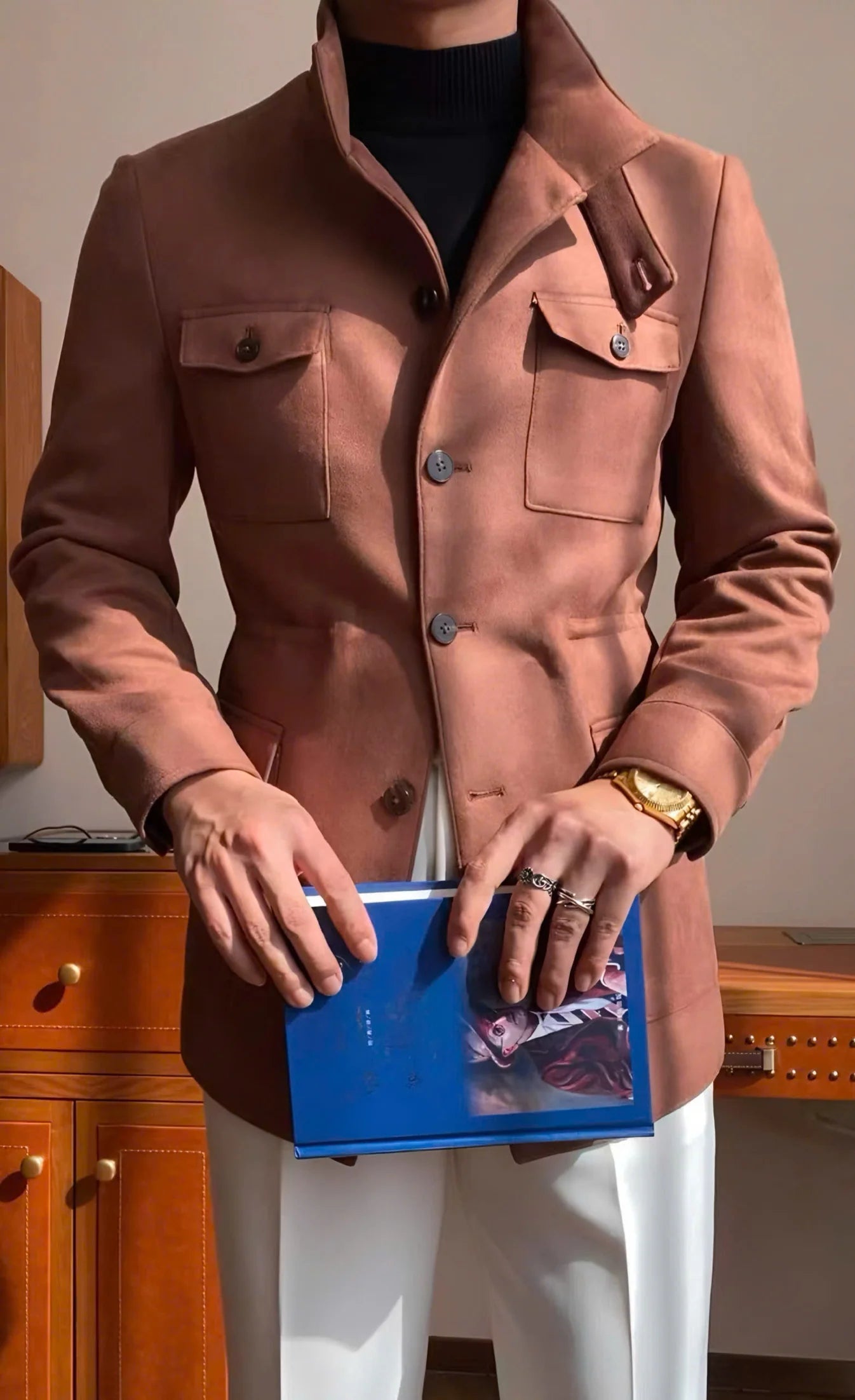 Men’s Suede Safari Jacket